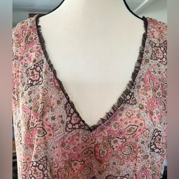 Yves Cossette Depeche Mode floral vintage dress Sz 16 - Picture 4 of 14